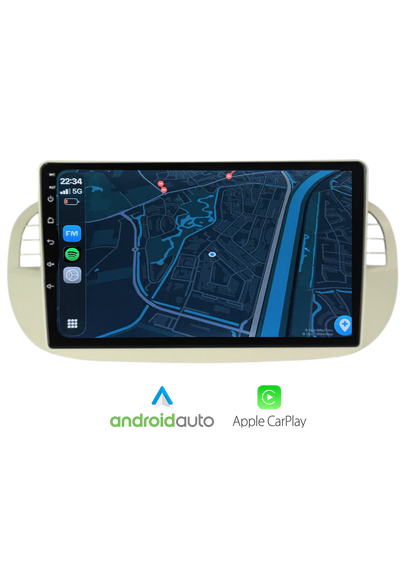 Fiat 500 9-Zoll-Bildschirm | Drahtloses CarPlay & Android Auto | 64 GB