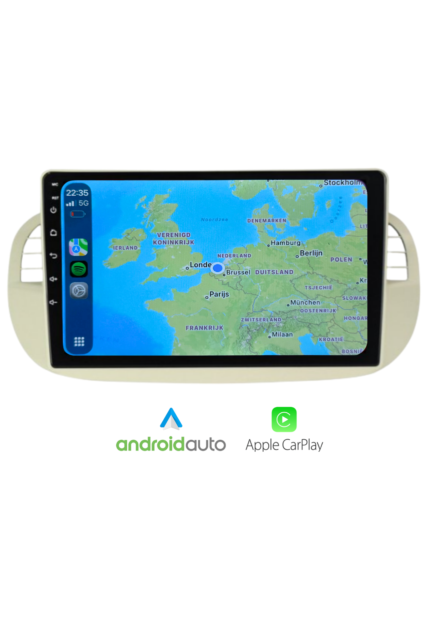 Fiat 500 9-Zoll-Bildschirm | Drahtloses CarPlay & Android Auto | 64 GB