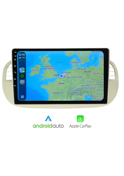 Fiat 500 9-Zoll-Bildschirm | Drahtloses CarPlay & Android Auto | 64 GB