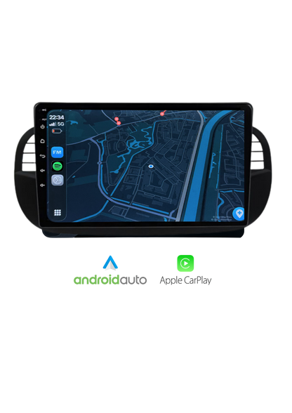 Fiat 500 9-Zoll-Bildschirm | Drahtloses CarPlay & Android Auto | 64 GB
