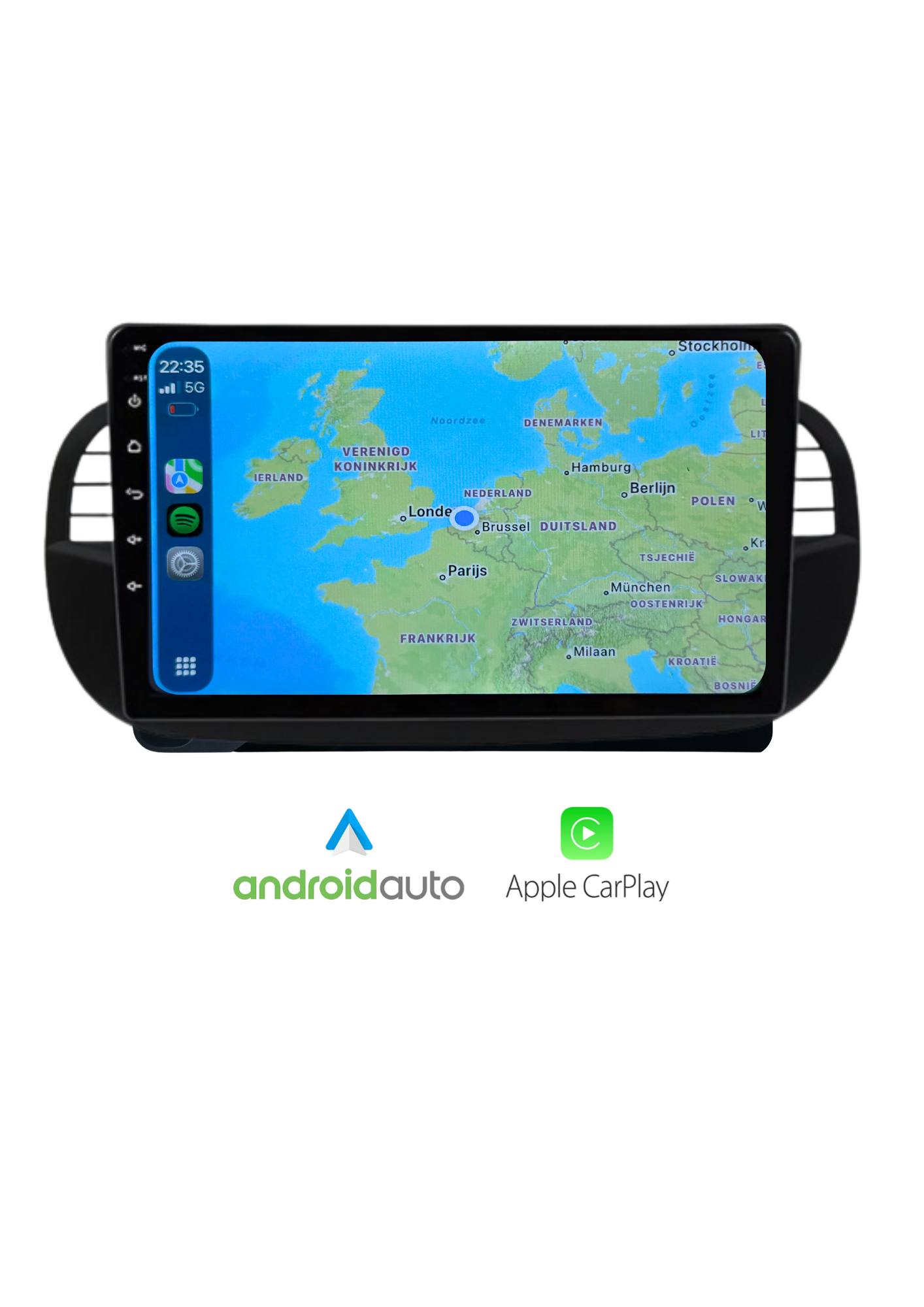 Fiat 500 9-Zoll-Bildschirm | Drahtloses CarPlay & Android Auto | 64 GB