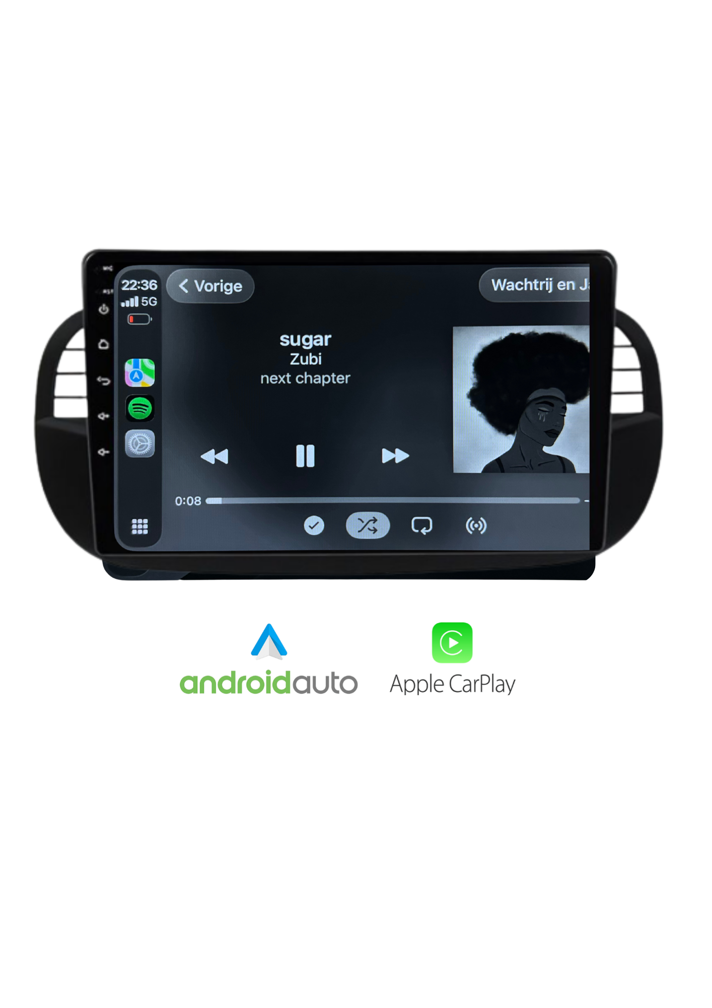 Fiat 500 9-Zoll-Bildschirm | Drahtloses CarPlay & Android Auto | 64 GB
