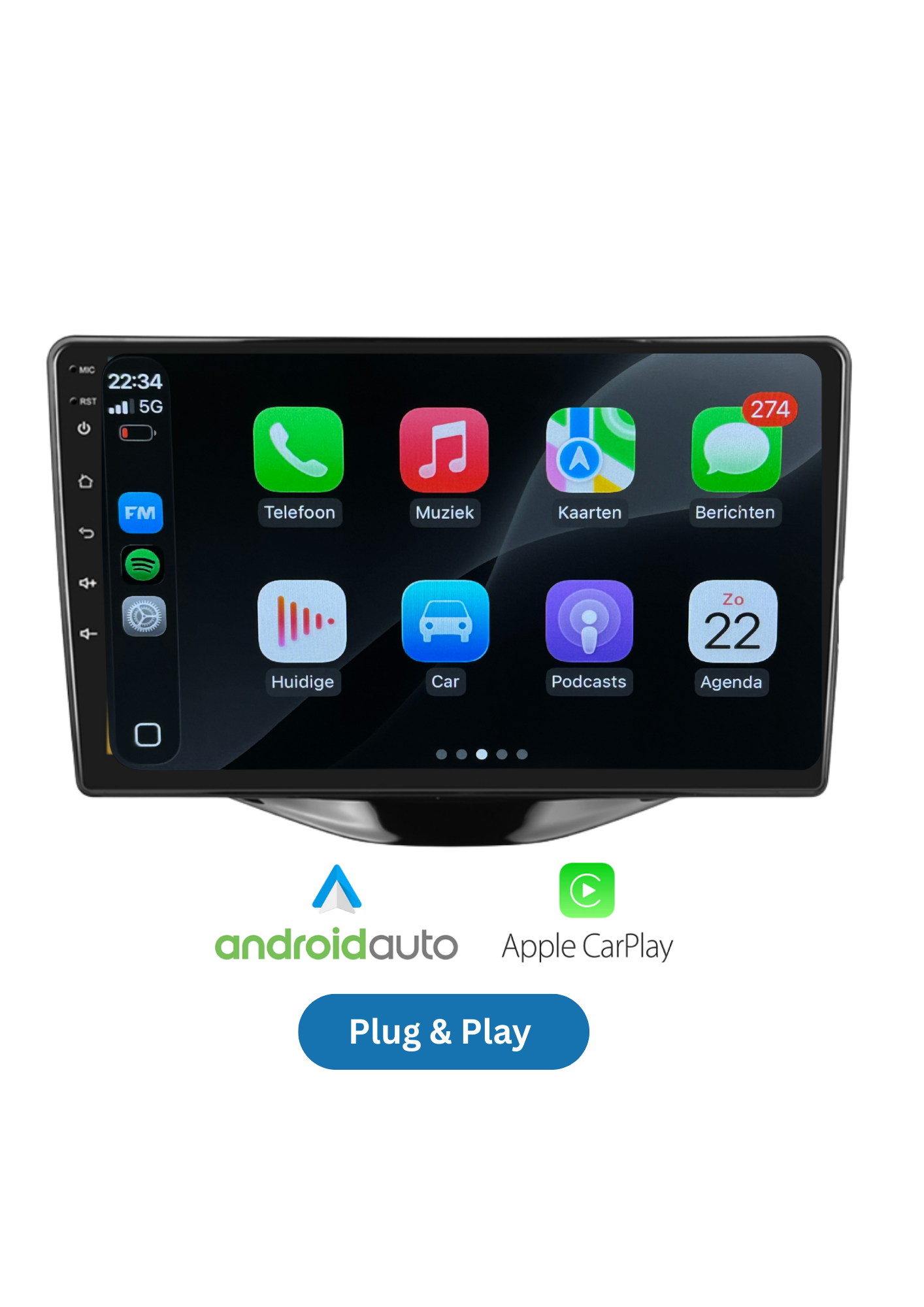 TToyota Aygo – Peugeot 108 – Citroën C1 – 2014–2020 | CarPlay & Android Auto | 64 GB
