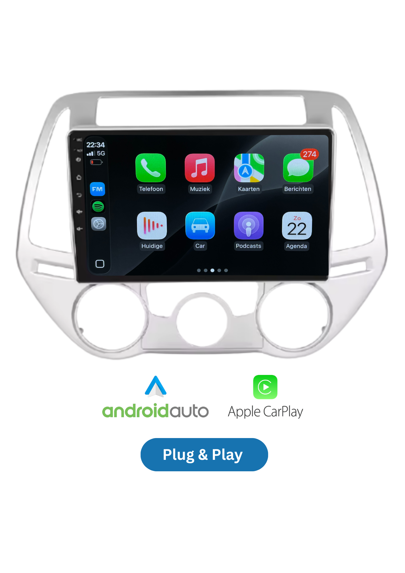 Hyundai i20 | 2010–2014 | Drahtloses CarPlay & Android Auto | 64 GB
