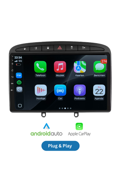 Peugeot 308 | CarPlay & Android Auto | 2007–2015 | 64 GB