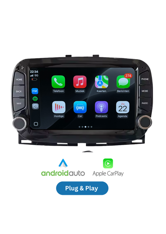 Fiat 500 | CarPlay & Android Auto | 2016-2019 | 64GB