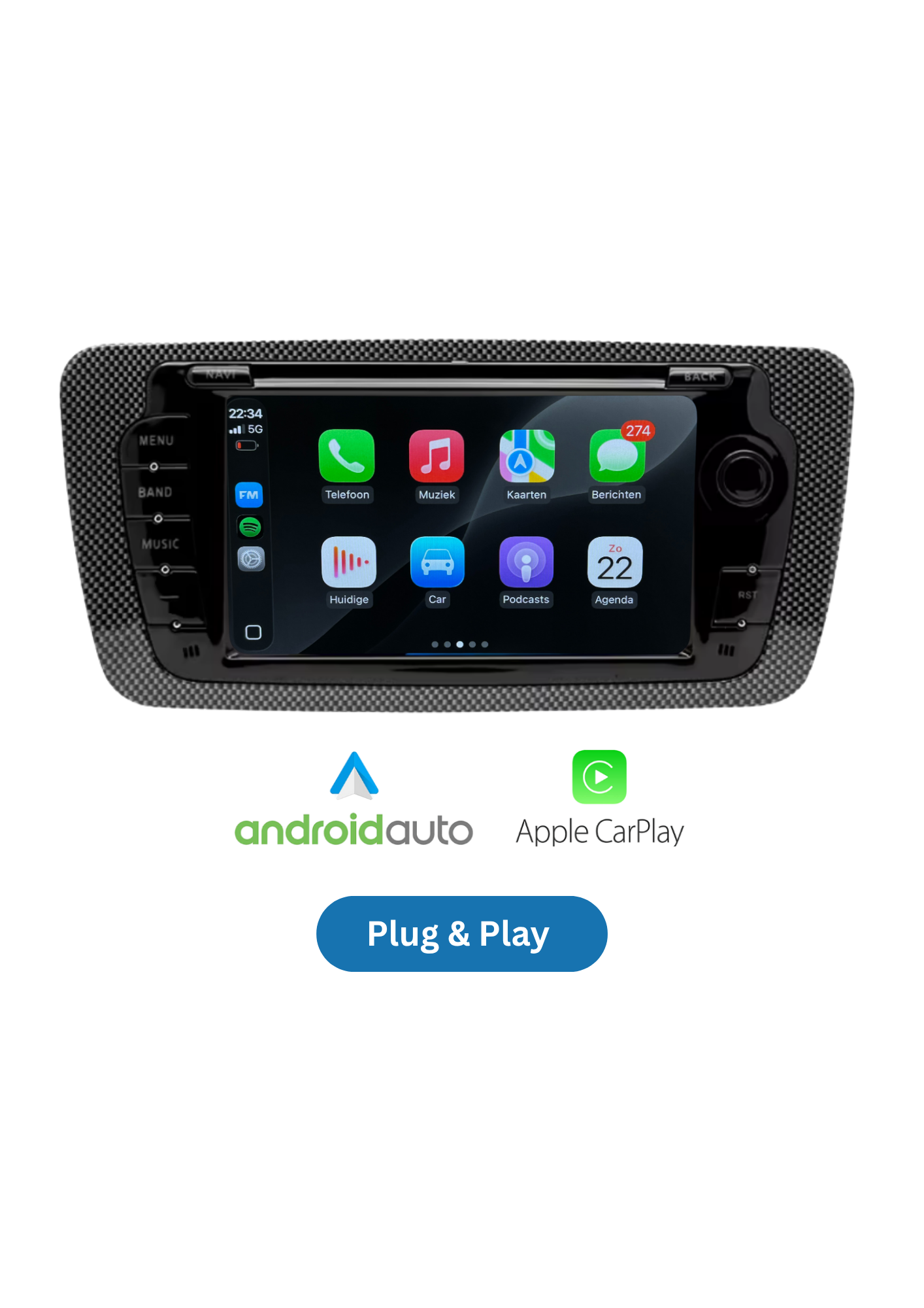 Seat Ibiza 7 Zoll – CarPlay & Android Auto – 64 GB