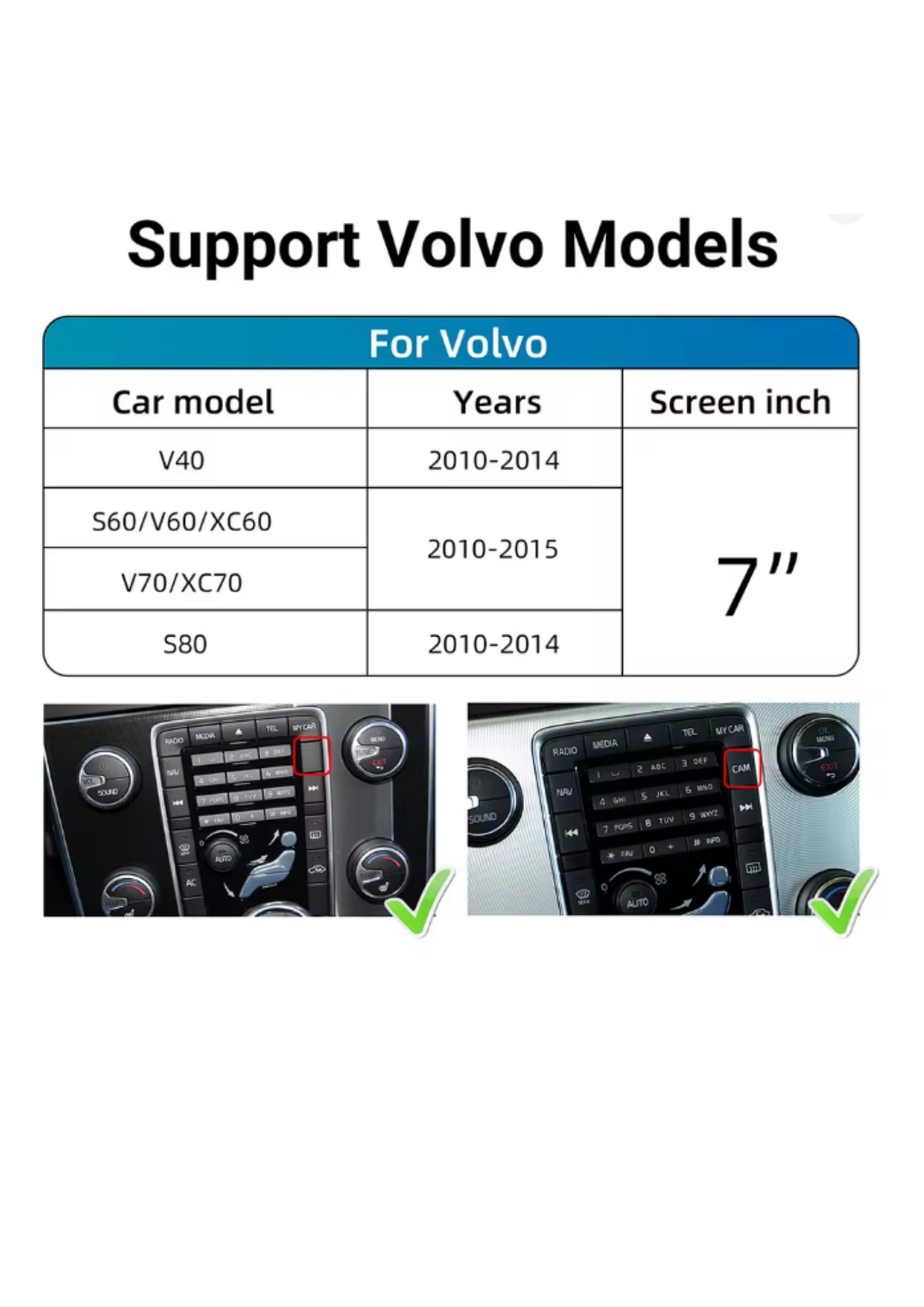 Volvo V40/V60/XC60 CarPlay-Modul | Drahtloses Apple CarPlay & Android Auto