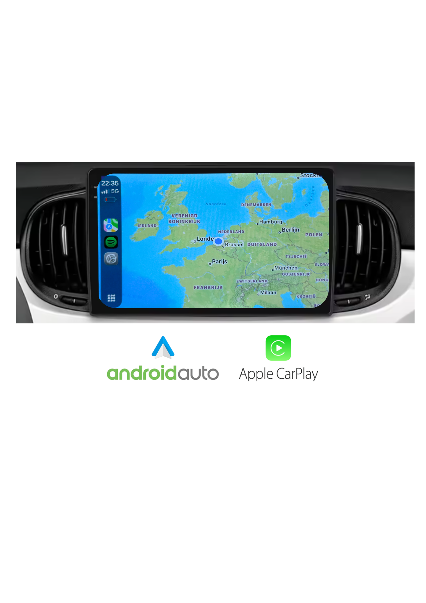 Fiat 500 9 Inch | CarPlay & Android Auto | 2016-2019 | 64GB