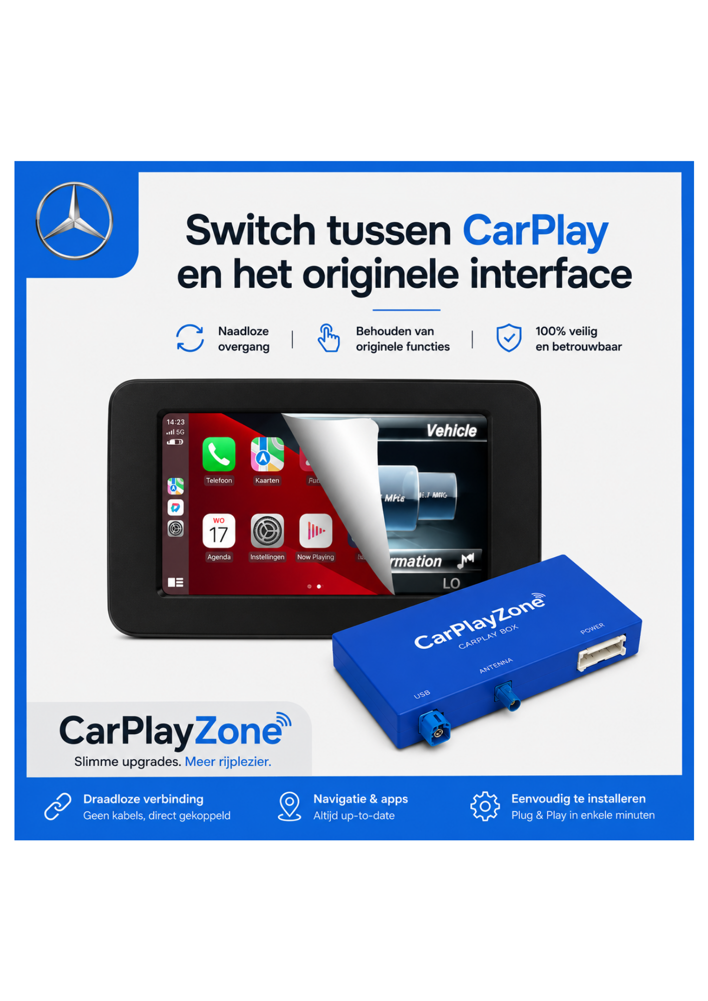 Mercedes CarPlay Box | Drahtloses Apple CarPlay & Android Auto