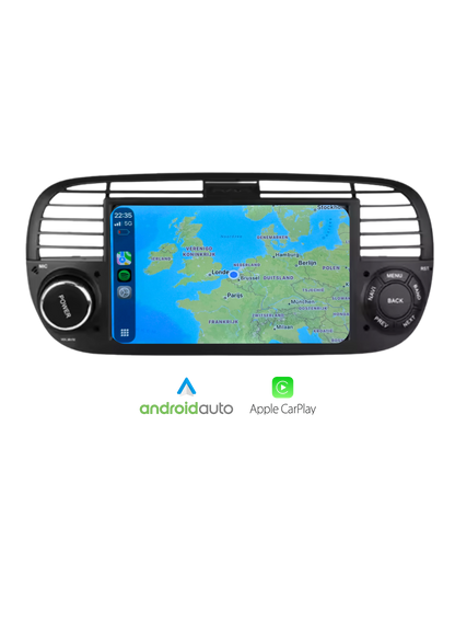 Fiat 500 7-Zoll-Bildschirm | Drahtloses CarPlay & Android Auto | 64 GB