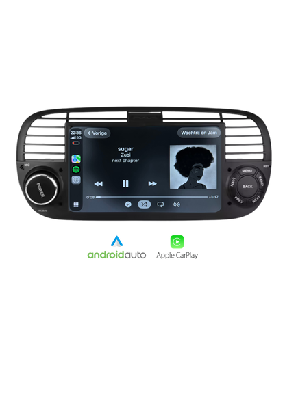 Fiat 500 7-Zoll-Bildschirm | Drahtloses CarPlay & Android Auto | 64 GB