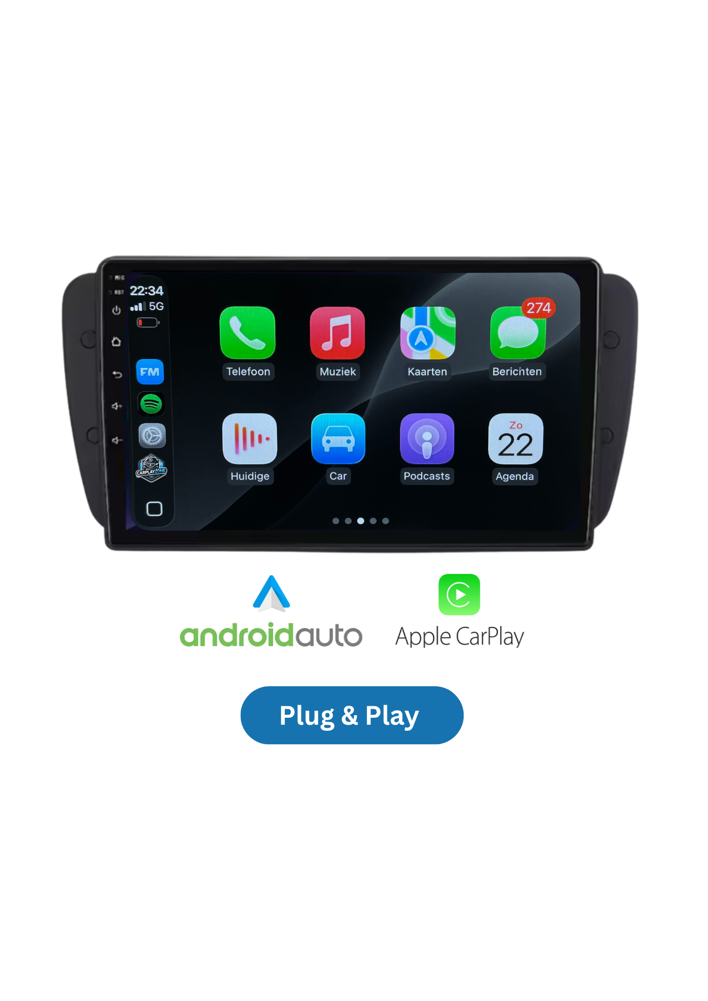 Seat Ibiza 9 Inch - CarPlay & Android auto - 64GB