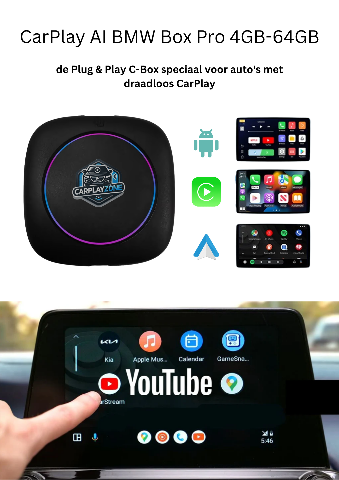 CarPlayZone® Wireless-Box PRO PLUS